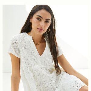 Maeve Harper Eyelet Tunic Dress
